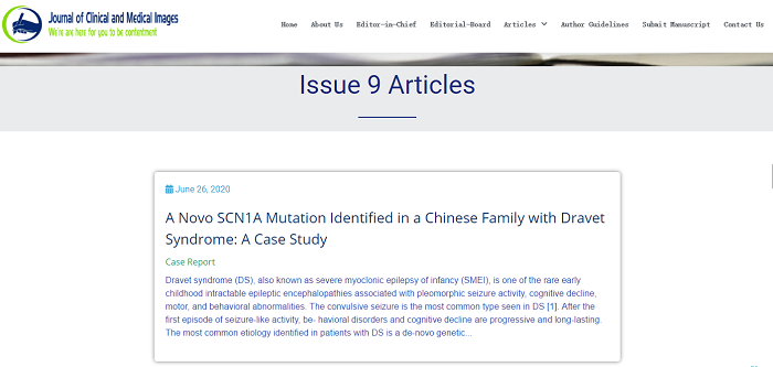喜報(bào)!成都神康癲癇醫(yī)院研究報(bào)告榮登國際權(quán)威《臨床與醫(yī)學(xué)影像雜志》